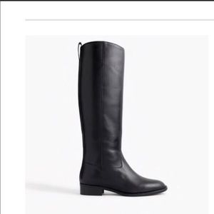 J.CREW LEATHER BLACK KNEE HIGH BOOTS SZ 8 NEW!!